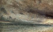 John Constable Stormy Sea,Brighton 20 july 1828 oil painting